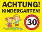 Mobile Preview: Schild Achtung Kindergarten -bitte langsam fahren
